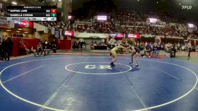 G - 100 lbs Cons. Round 3 - Sophia Lane, Billings West Girls vs Isabella Cowan, Havre Girls