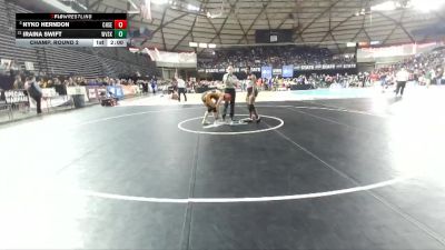 Girls 2A 155 lbs Champ. Round 2 - Nyko Herndon, Chief Sealth (Girls) vs Iraina Swift, West Valley (Spokane) (Girls)