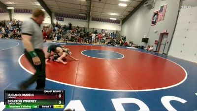 144A Champ. Round 1 - Luciano Daniele, Laramie vs Braxton Winfrey, Tongue River