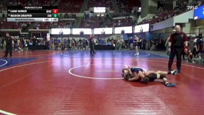 94 lbs Quarterfinal - Liam Huber, Glendive Mat Devils vs Mason Draper, Touch Of Gold Wrestling Club