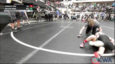 49 lbs Round Of 16 - Dominick King, OKC Saints Wrestling vs Brixton Hiser, Murray County Takedown Club
