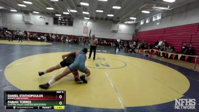 217 lbs Champ. Round 2 - Daniel Stathopoulos, Novato High School vs Fabian Torres, Clayton Valley Charter High School