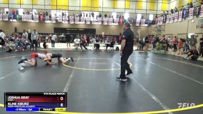 106 lbs 5th Place Match - Joshua Gray, Iowa vs Kline Kiburz, Moen Wrestling Academy