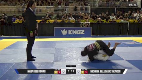 Michaela Belle Sarao Salvador vs Malia Rose Bunyan 2025 Pan Kids Jiu-Jitsu IBJJF Championship