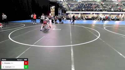 5th - 6th grade - 117 Semis - Evan Staples, Ankeny Wrestling Club vs Evan Kleitsch, Iowa