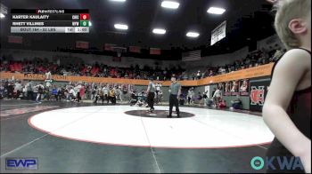 52 lbs Consi Of 8 #2 - Karter Kaulaity, Chickasha Wrestling vs Rhett Villines, Weatherford Youth Wrestling