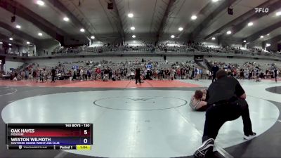 130 lbs Round 2 - Oak Hayes, Missouri vs Weston Wilmoth, Southern Boone Wrestling Club