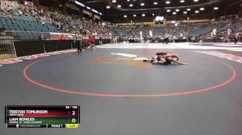 5A - 120 lbs Champ. Round 1 - Triston Tomlinson, Great Bend vs Liam Bowles, Lenexa-St. James Academy