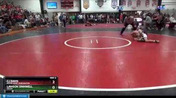 120 lbs Cons. Semi - Lawson Sinnwell, Solon vs CJ Davis, Notre Dame, Burlington