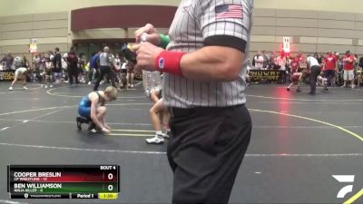 90 lbs Round 2 (6 Team) - Cooper Breslin, CP Wrestling vs Ben Williamson, Ninja Killer