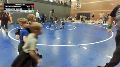 56 lbs Champ. Round 1 - Remington Bugher, Homedale Wrestling Club vs Madden Warfield, North Country Wrestling Club