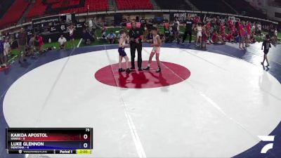 75 lbs Round 1 (8 Team) - Kaikoa Apostol, Hawaii vs Luke Glennon, Montana