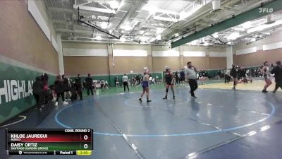 125 lbs Cons. Round 2 - Daisy Ortiz, Santiago (Garden Grove) vs Khloe Jauregui, Norco