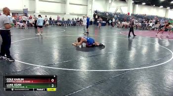 126 lbs Semis & Wb (16 Team) - Luke Egan, Team Michigan Blue vs Cole Karlin, Nebraska Heroes (B Team)