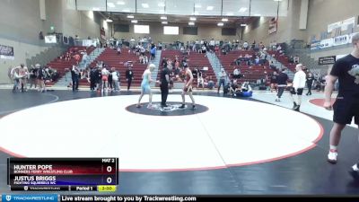 120 lbs Round 1 - Hunter Pope, Bonners Ferry Wrestling Club vs Justus Briggs, Fighting Squirrels WC