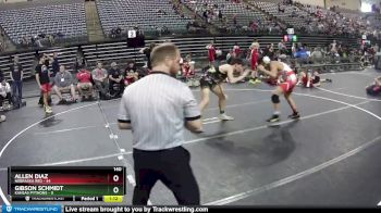 140 lbs Round 4 (6 Team) - Allen Diaz, Nebraska Red vs Gibson Schmidt, Kansas Pythons