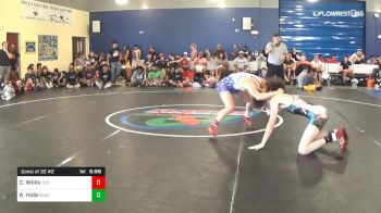 120 lbs Consi Of 32 #2 - Carter Willis, Top Gun Wrestling Academy vs Alex Hale, South Georgia Athletic Club