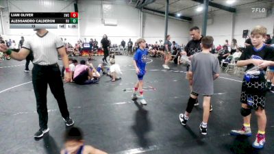 72 lbs Round 3 (6 Team) - Liam Oliver, Storm Wrestling Center vs Alessandro Calderon, Reverence United