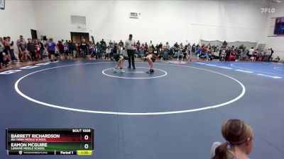 78-79 lbs Round 1 - Barrett Richardson, Big Horn Middle School vs Eamon McGuire, Laramie Middle School