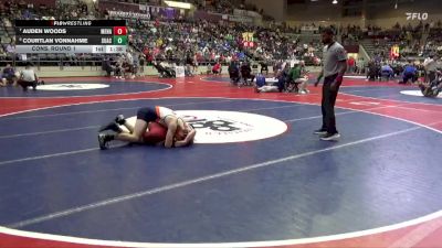 4A 138 lbs Cons. Round 1 - Courtlan Vonnahme, Subiaco Academy vs Auden Woods, Mena