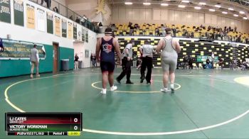 285 lbs Quarterfinal - Victory Workman, OLMSTED FALLS vs LJ Cates, GROVE CITY