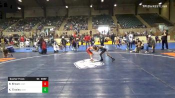 55 lbs Quarterfinal - Brokk Brown, Unattached vs Kymani Tinsley, Unattached