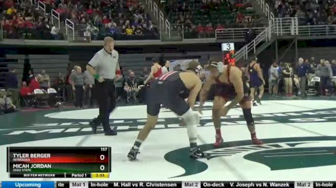 157 lbs Quarterfinal - Tyler Berger, Nebraska vs Micah Jordan, Ohio State
