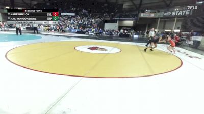 Girls 2A 100 lbs Cons. Round 2 - Aaliyah Gonzalez, Toppenish (Girls) vs Kade Kuklok, Steilacoom (Girls)