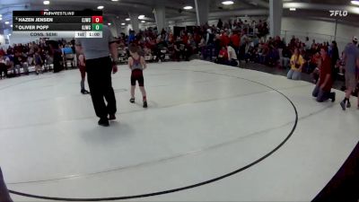 24 lbs Cons. Semi - Hazen Jensen, Chadron Junior Wrestling Club vs Oliver Poff, Gothenburg Junior Wrestling Club