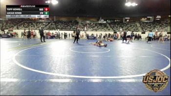 130 lbs Consolation - Tuff Howell, Madill Takedown vs Lucas Howe, Coweta Tiger Wrestling