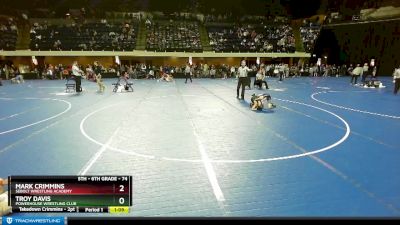 74 lbs Champ. Round 2 - Mark Crimmins, Sebolt Wrestling Academy vs Troy Davis, Powerhouse Wrestling Club