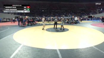 6A Boys 144 lbs Cons. Round 3 - Aiden Swanson, Grants Pass Boys vs Ashenafi Kolb, South Salem Boys
