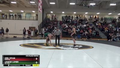 157 lbs 5th Place Match - Joel Mylin, Missouri vs Legend Lamer, Cal Poly