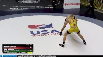 132 lbs Champ. Round 1 - Abel Brown, Temecula Valley High School Wrestling vs Brock Kenney, Laguna Hills Hawkeye WC
