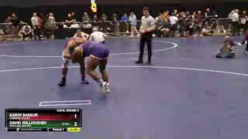 184 lbs Cons. Round 2 - Karim Shakur, Missouri Valley vs David Willoughby, Wayland Baptist