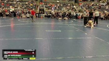 82 lbs Quarterfinal - Sailor Matejovsky, NONE vs Brynnlie Havig, Osage