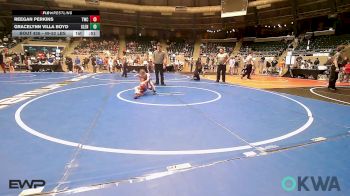 49-52 lbs Consi Of 8 #2 - Reegan Perkins, Tahlequah Wrestling Club vs Gracelynn Villa Boyd, Glenpool Warriors