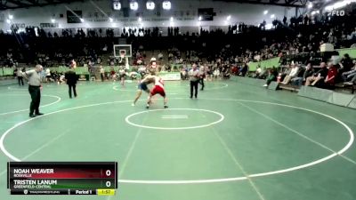 215 lbs Quarterfinal - Noah Weaver, Rossville vs Tristen Lanum, Greenfield-Central