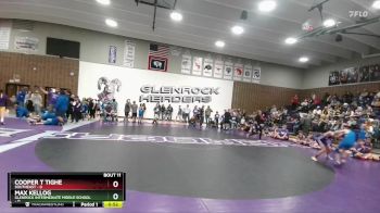 80 lbs Round 4 (6 Team) - Max Kellog, Glenrock Intermediate Middle School vs Cooper T Tighe, Southeast