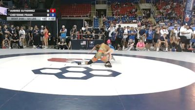 120 lbs 3rd Place Match - Aubree Gutierrez, California vs Cheyenne Frank, Michigan
