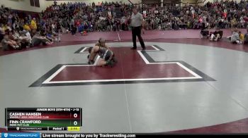 J-13 lbs Quarterfinal - Cashen Hansen, Waverly Area Wrestling Club vs Finn Crawford, Indee Mat Club