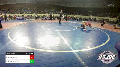 65 lbs Semifinal - Kinslee McVey, Springdale Youth Wrestling vs Jaycie Harmon, Duncan Demon Wrestling