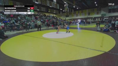 53 lbs Quarterfinal - Eli Stoltzfus, Team SoCal WC vs Gianna Carini, 951 WRESTLING CLUB