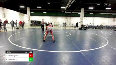 120 lbs Consi Of 64 #1 - David Lambright, NC vs Alexander Denkins, OH