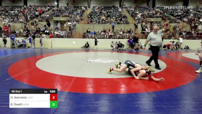 80 lbs Rr Rnd 1 - Hayes Kennedy, Level Up Wrestling Center vs Braylen Swett, Heard County USA Takedown