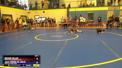 59 lbs Semifinal - Boone Miller, Brawlers Wrestling Club vs Jean Pierre De Jesus, Team Of Hard Knox