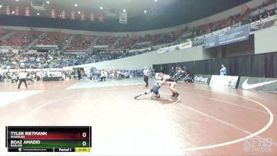 6A-170 lbs Cons. Round 2 - Tyler Rietmann, Roseburg vs Boaz Amadio, Barlow