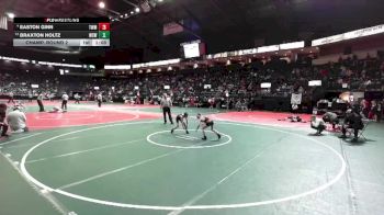 65 lbs Champ. Round 2 - Braxton Holtz, WSW1 vs Easton Ginn, TWM1