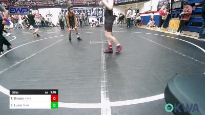 88 lbs Quarterfinal - Tucker Bryson, Harrah Little League Wrestling vs Emmitt Lucio, Team Worx Wrestling Club