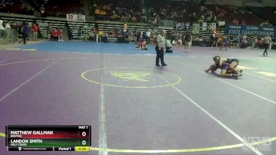 D 1 120 lbs Cons. Round 5 - Matthew Gallman, Benton vs Landon Smith, Holy Cross